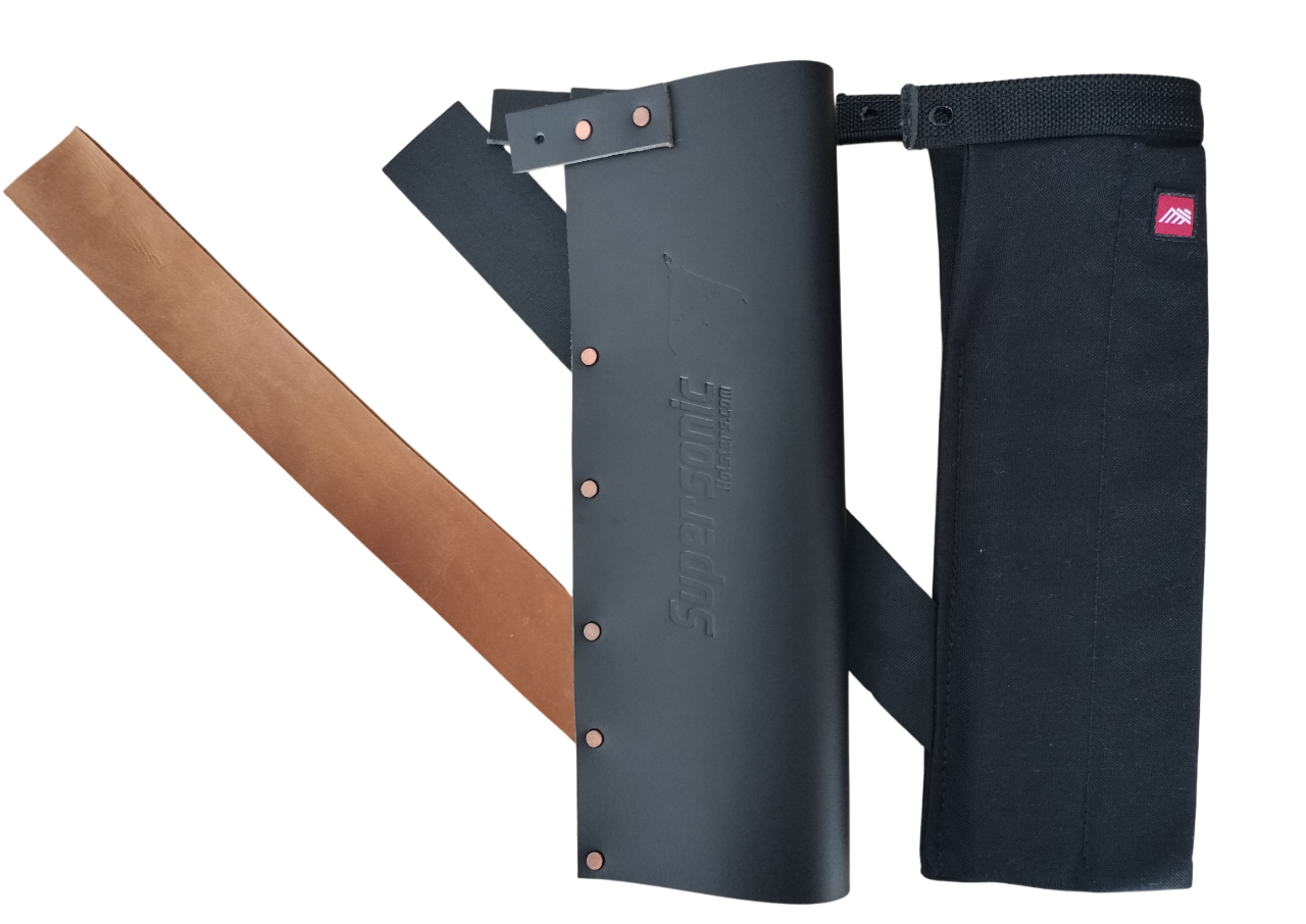 Supersonic - Diamondback System Compatible Leather Strapped Angled Hammer Sheath.