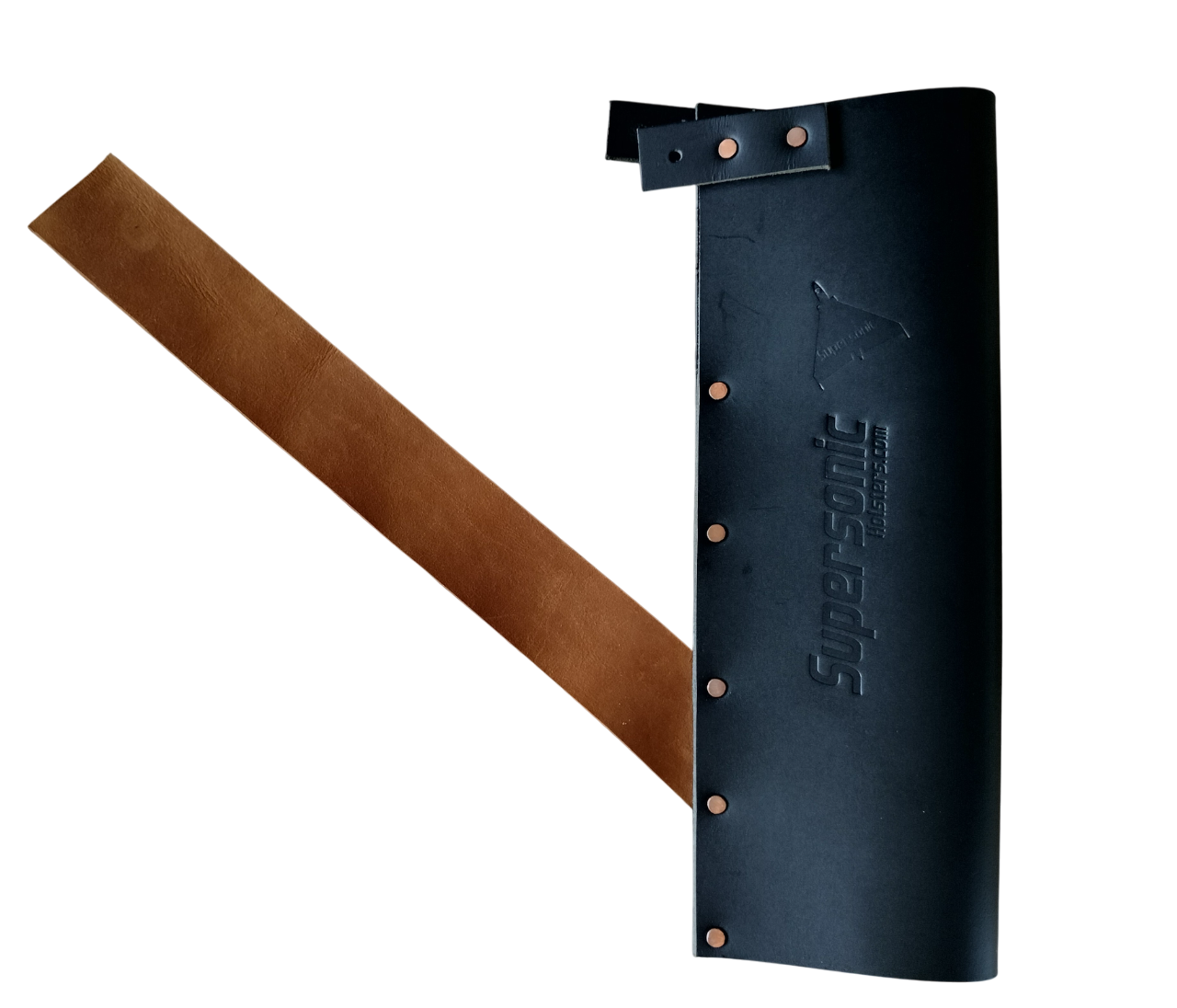 Supersonic - Diamondback System Compatible Leather Strapped Angled Hammer Sheath.