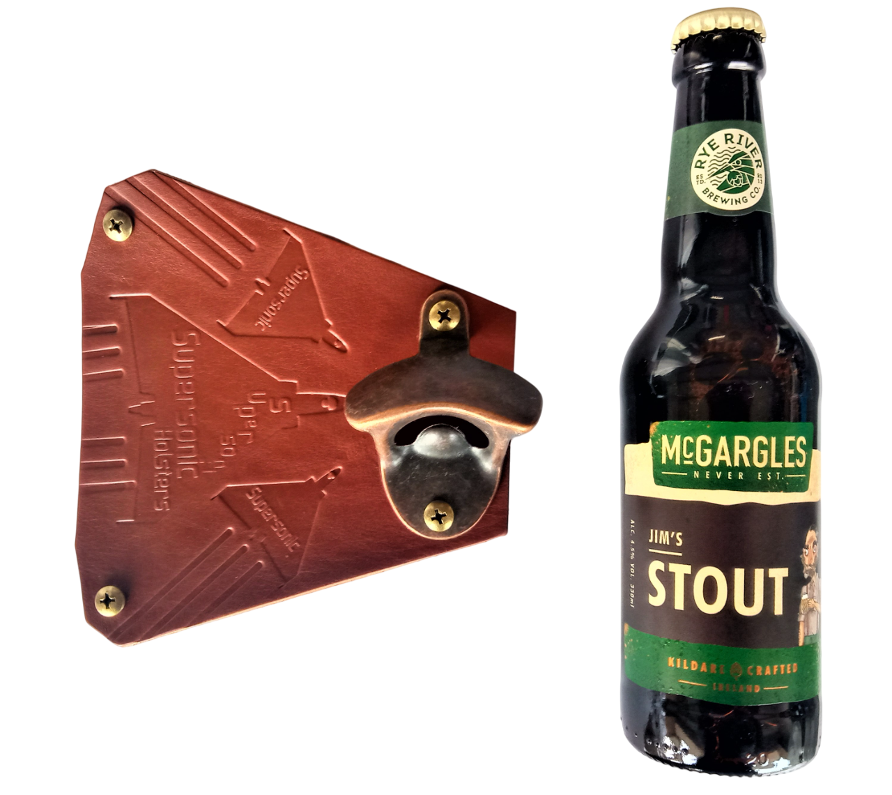 The Worlds Fastest Bottle Opener!'The Friday Nighter' Supersonic's Leather Bottle opener.