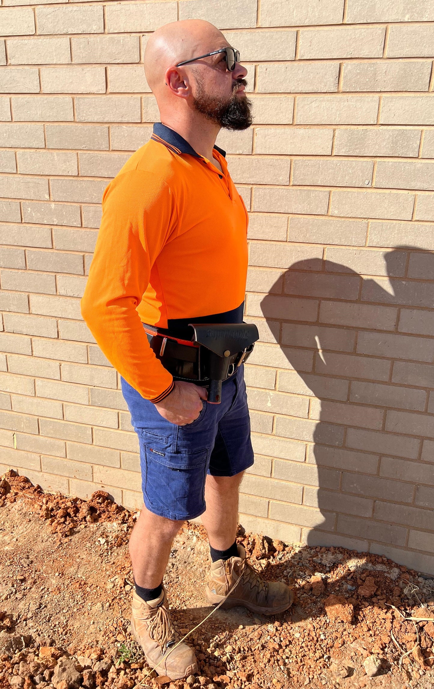 Supersonic Leather 6" Scraper Holster - for angled or straight scrapers