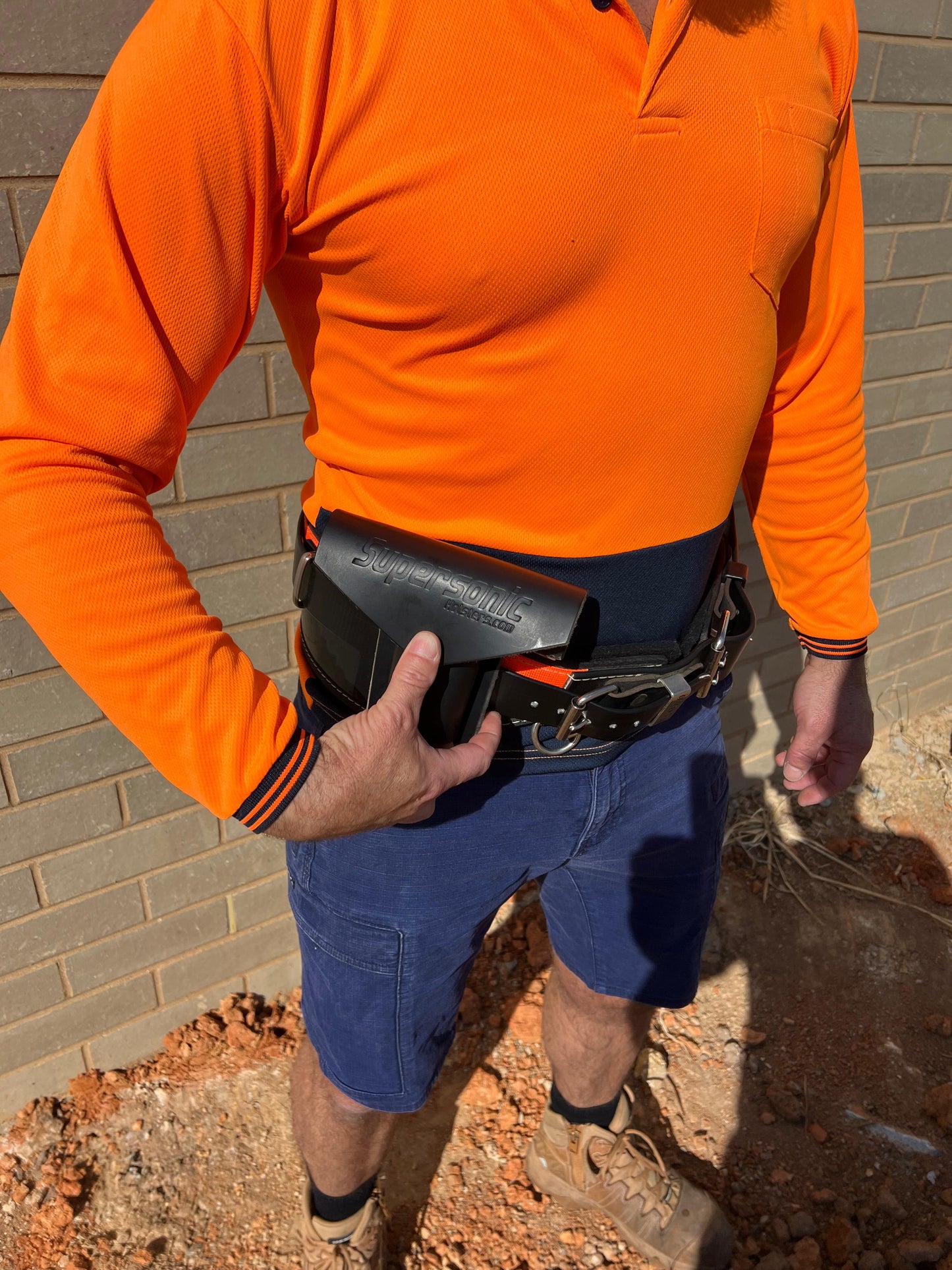 Supersonic Leather 6" Scraper Holster - for angled or straight scrapers