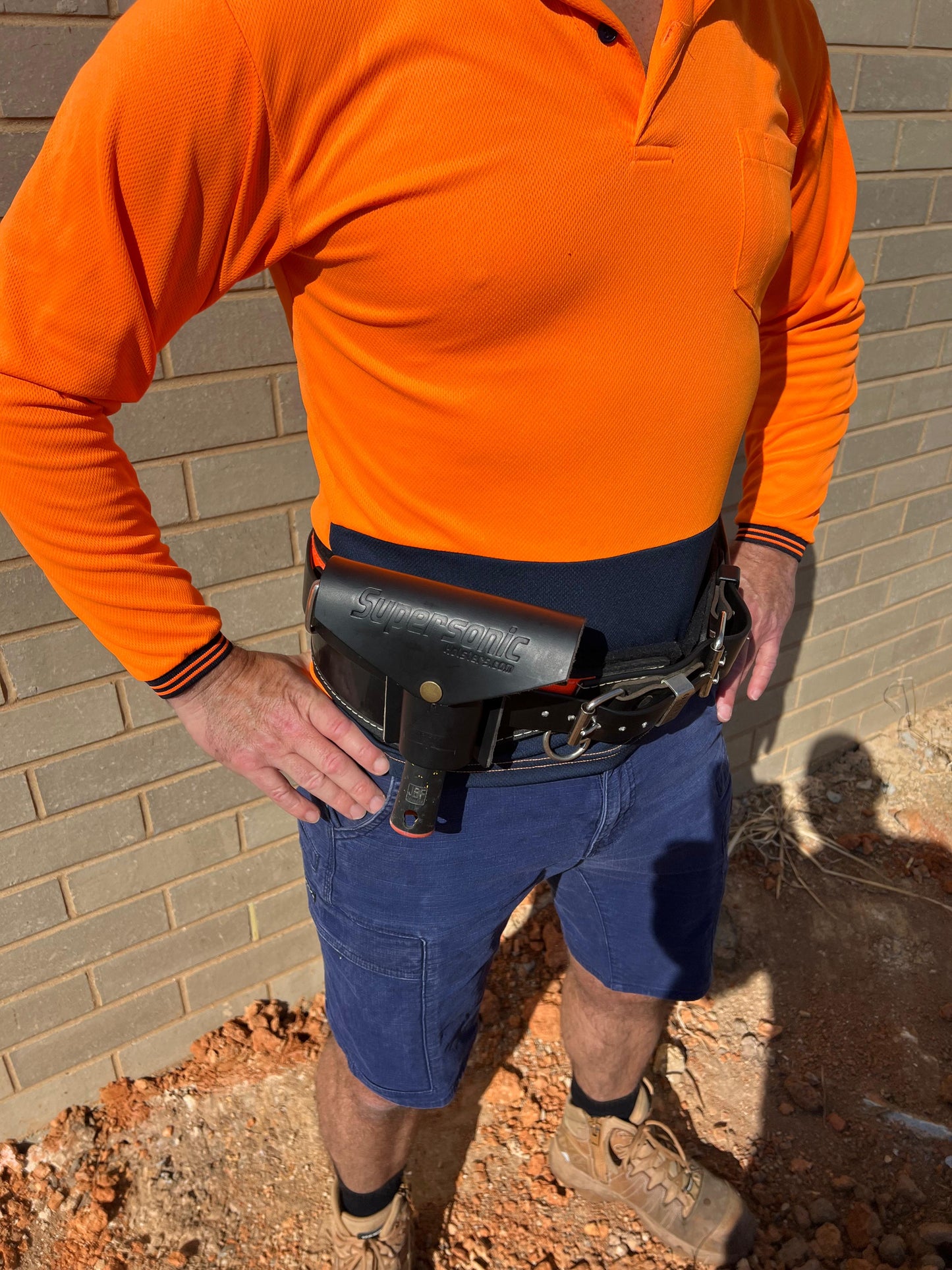 Supersonic Leather 6" Scraper Holster - for angled or straight scrapers