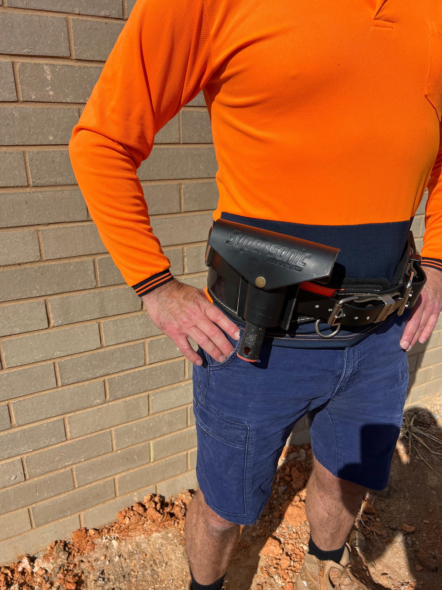 Supersonic Leather 6" Scraper Holster - for angled or straight scrapers